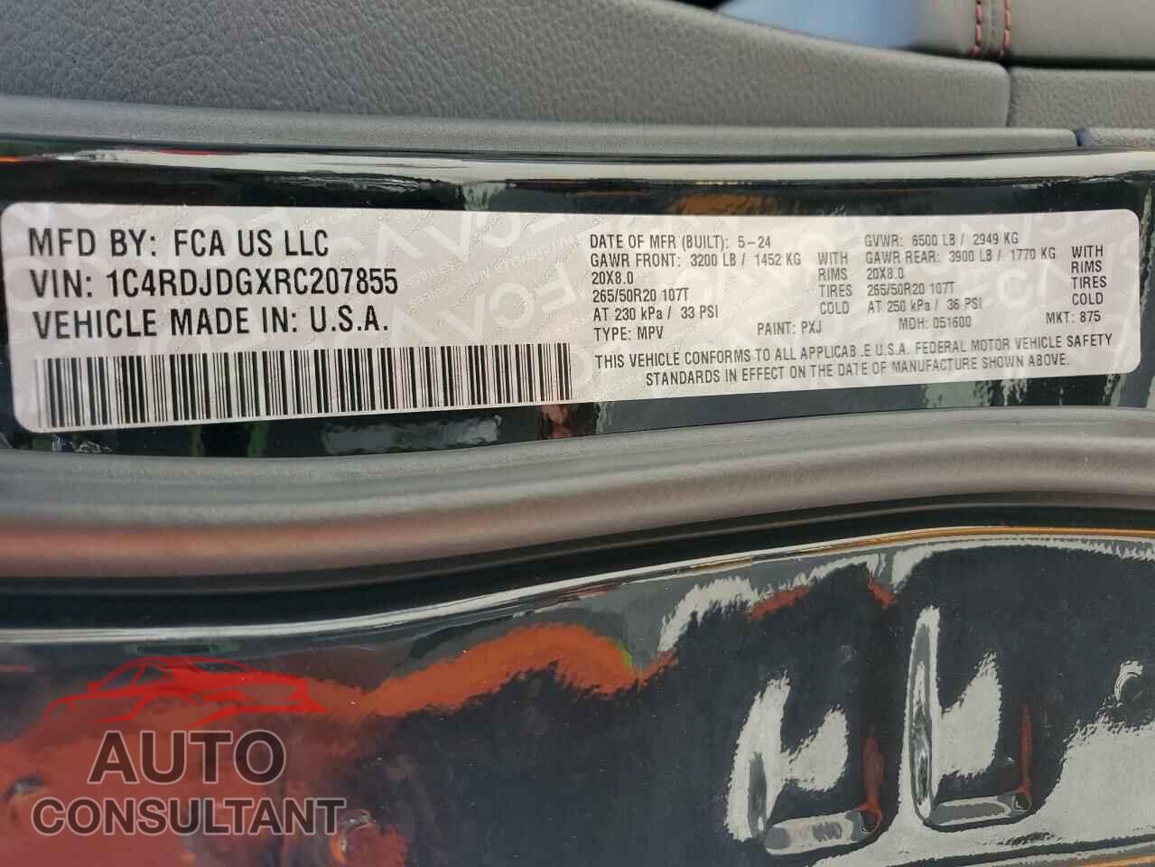 DODGE DURANGO 2024 - 1C4RDJDGXRC207855