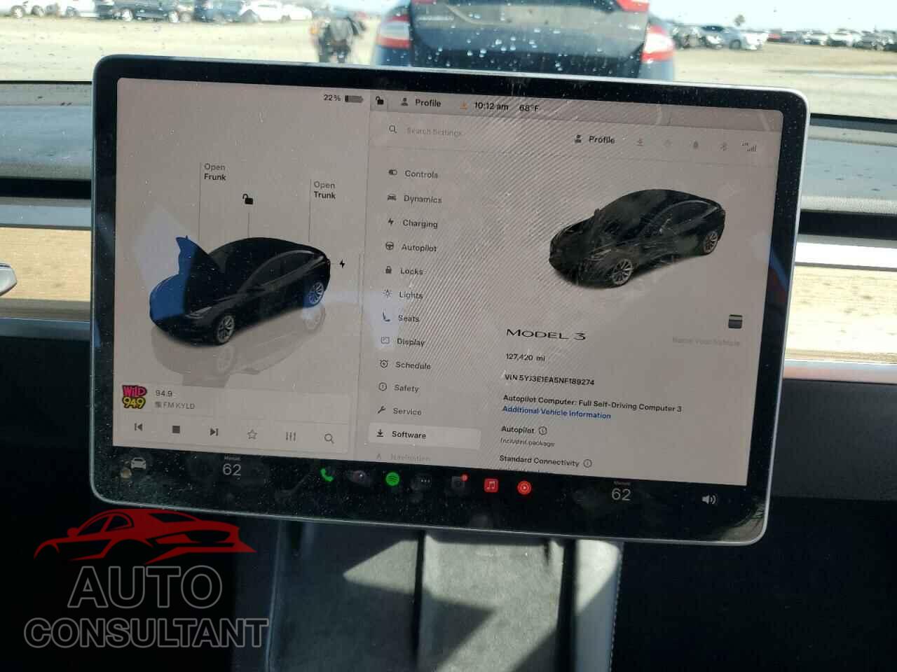 TESLA MODEL 3 2022 - 5YJ3E1EA5NF189274