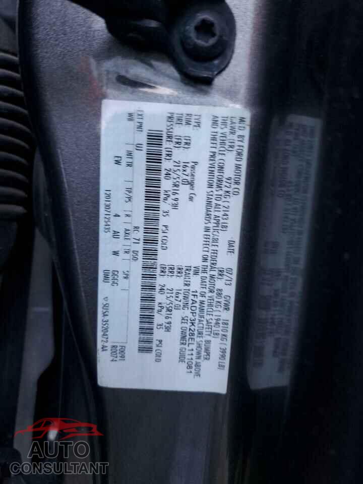 FORD FOCUS 2014 - 1FADP3K28EL111081