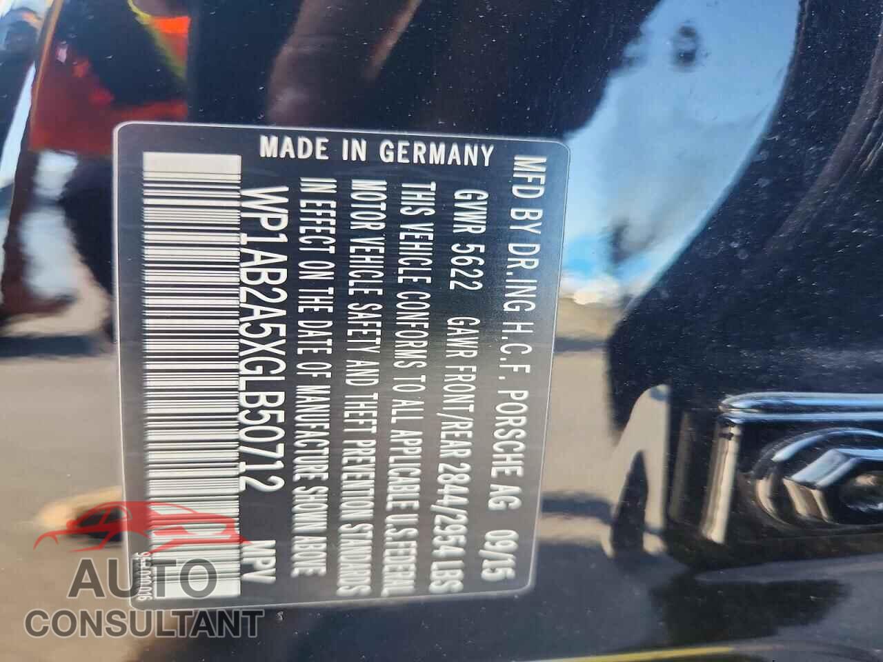 PORSCHE MACAN 2016 - WP1AB2A5XGLB50712
