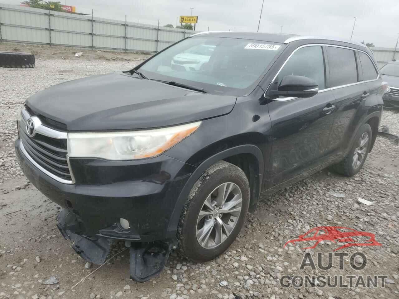 TOYOTA HIGHLANDER 2014 - 5TDJKRFH7ES018256