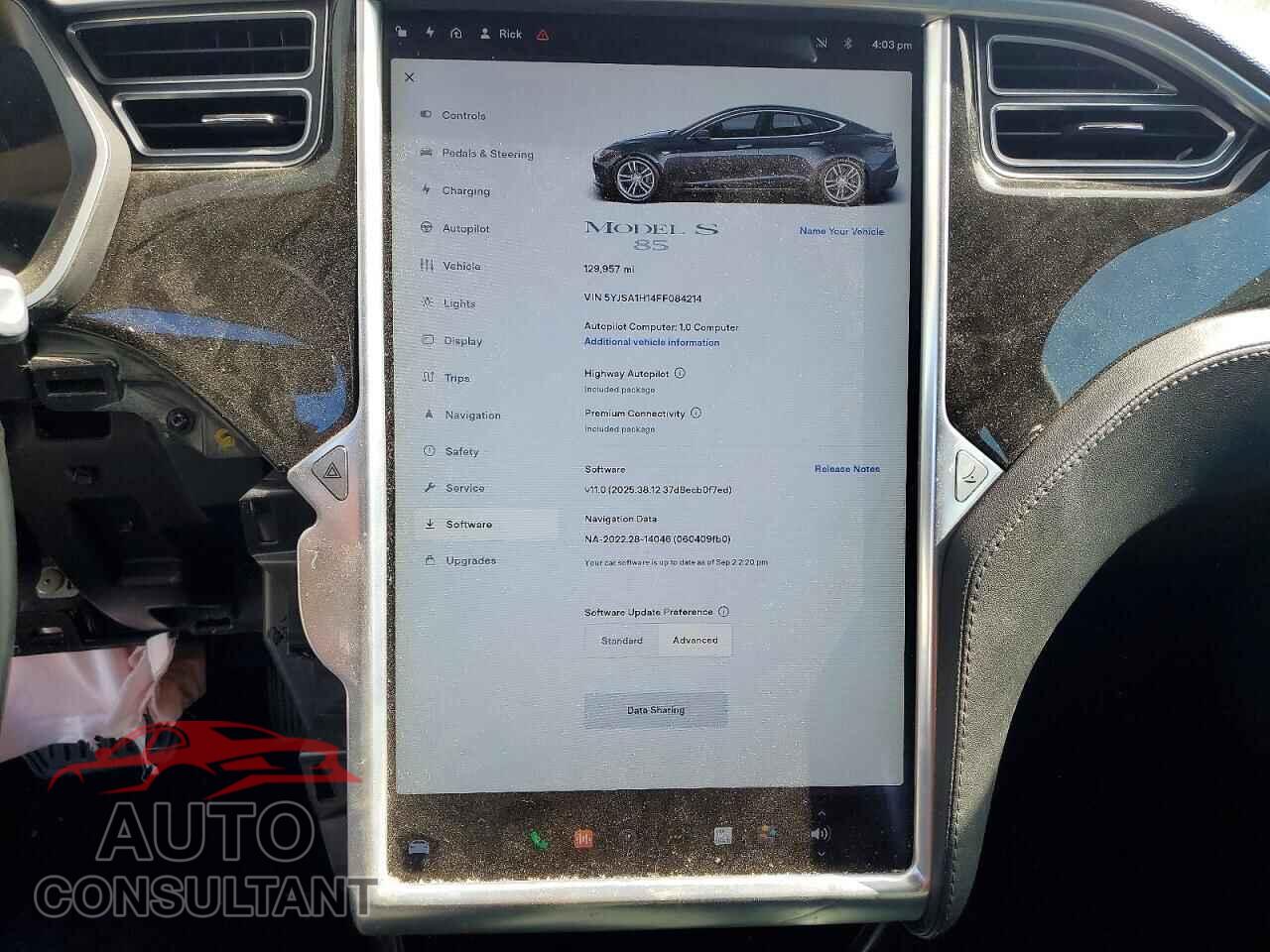 TESLA MODEL S 2015 - 5YJSA1H14FF084214