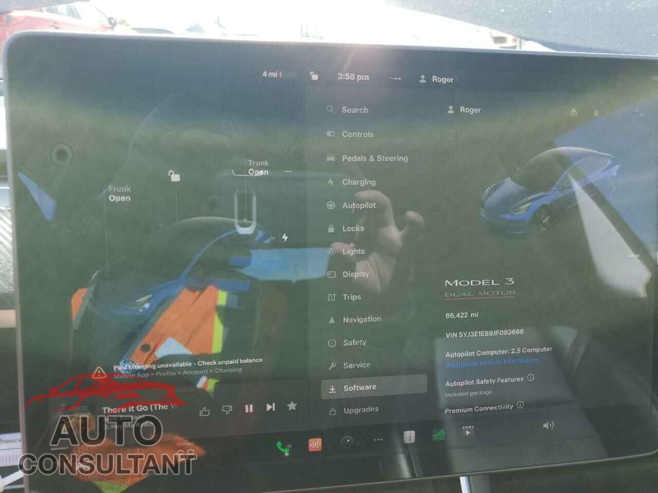TESLA MODEL 3 2018 - 5YJ3E1EB9JF093666