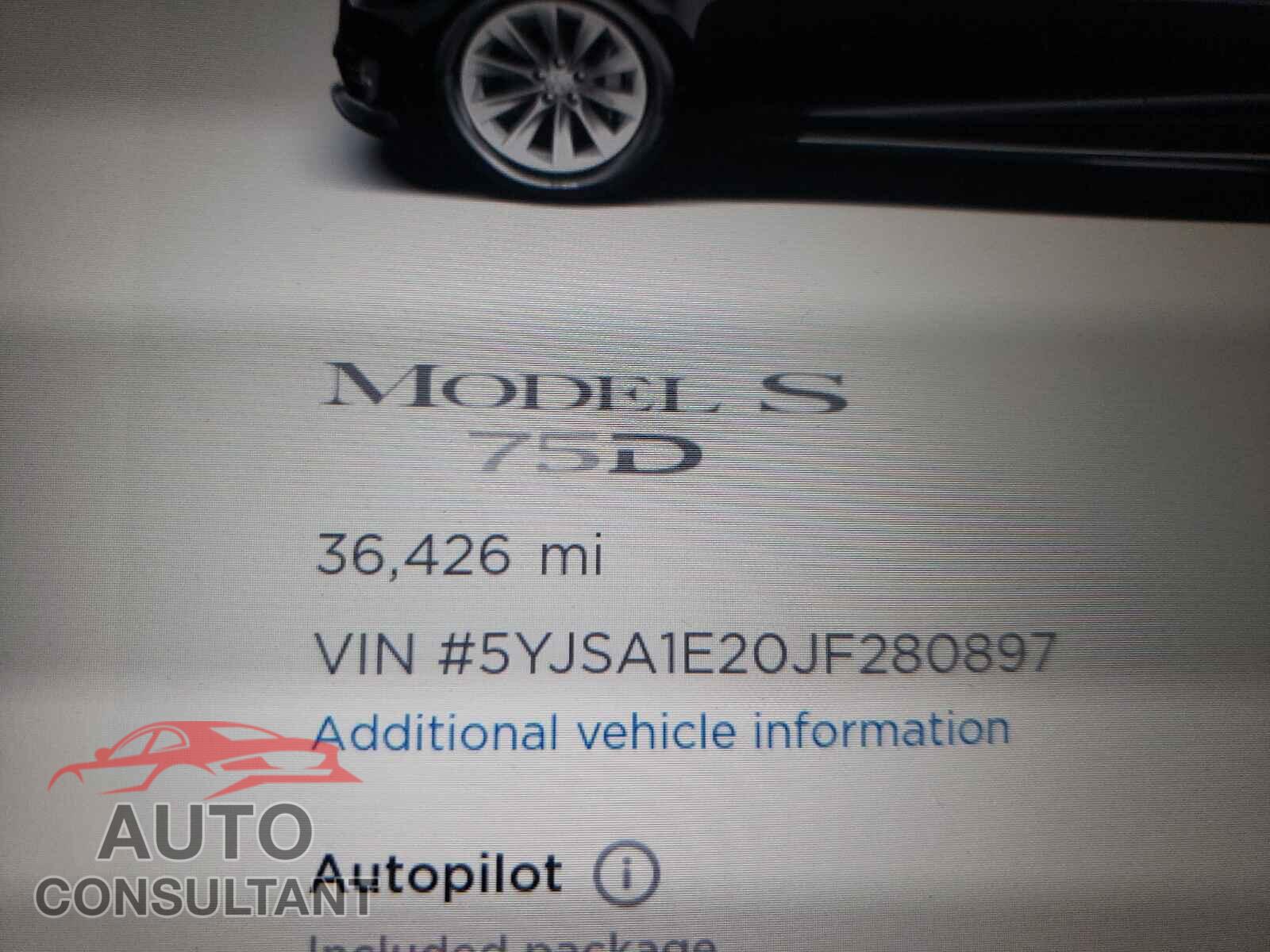 TESLA MODEL S 2018 - 5YJSA1E20JF280897