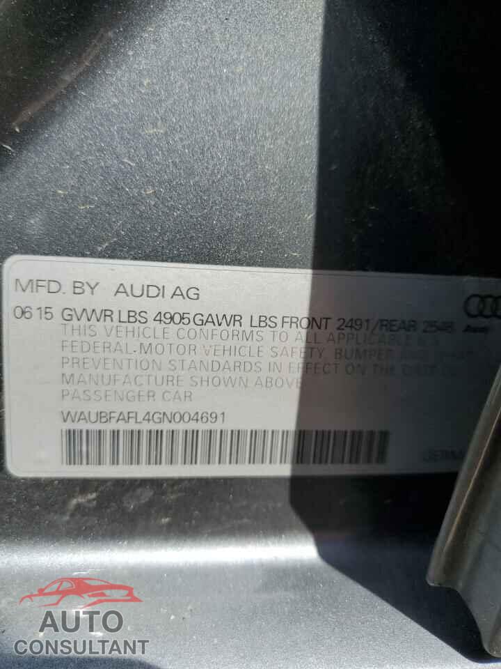 AUDI A4 2016 - WAUBFAFL4GN004691