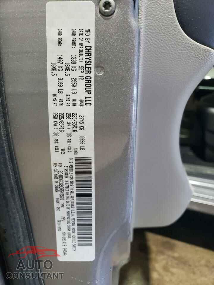 DODGE CARAVAN 2013 - 2C4RDGCG9DR545526