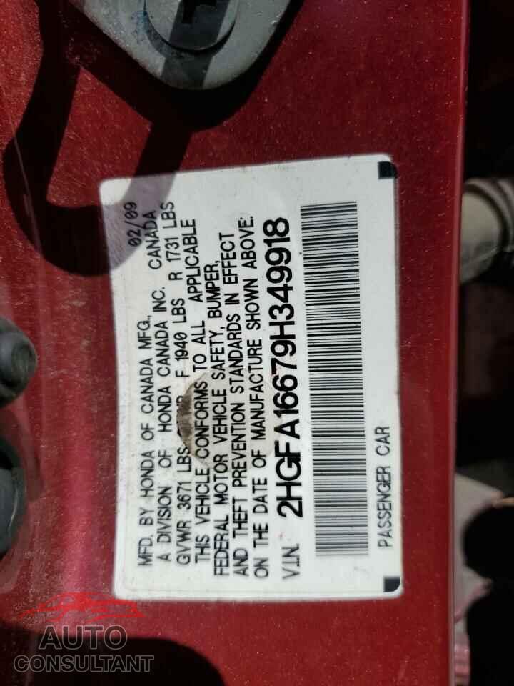 HONDA CIVIC 2009 - 2HGFA16679H349918