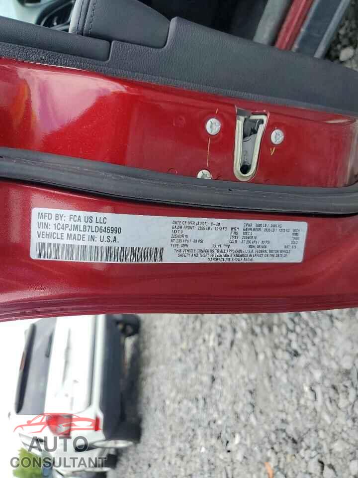 JEEP CHEROKEE 2020 - 1C4PJMLB7LD646990