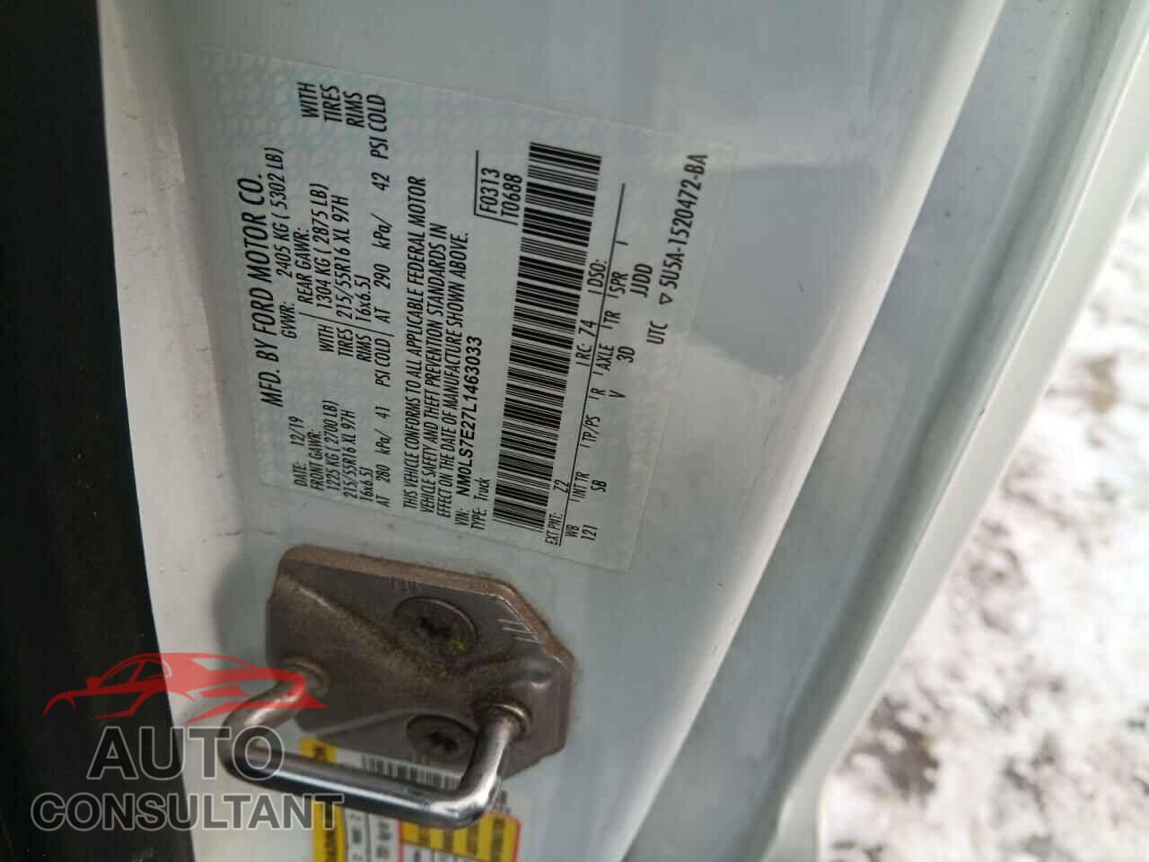 FORD TRANSIT 2020 - NM0LS7E27L1463033