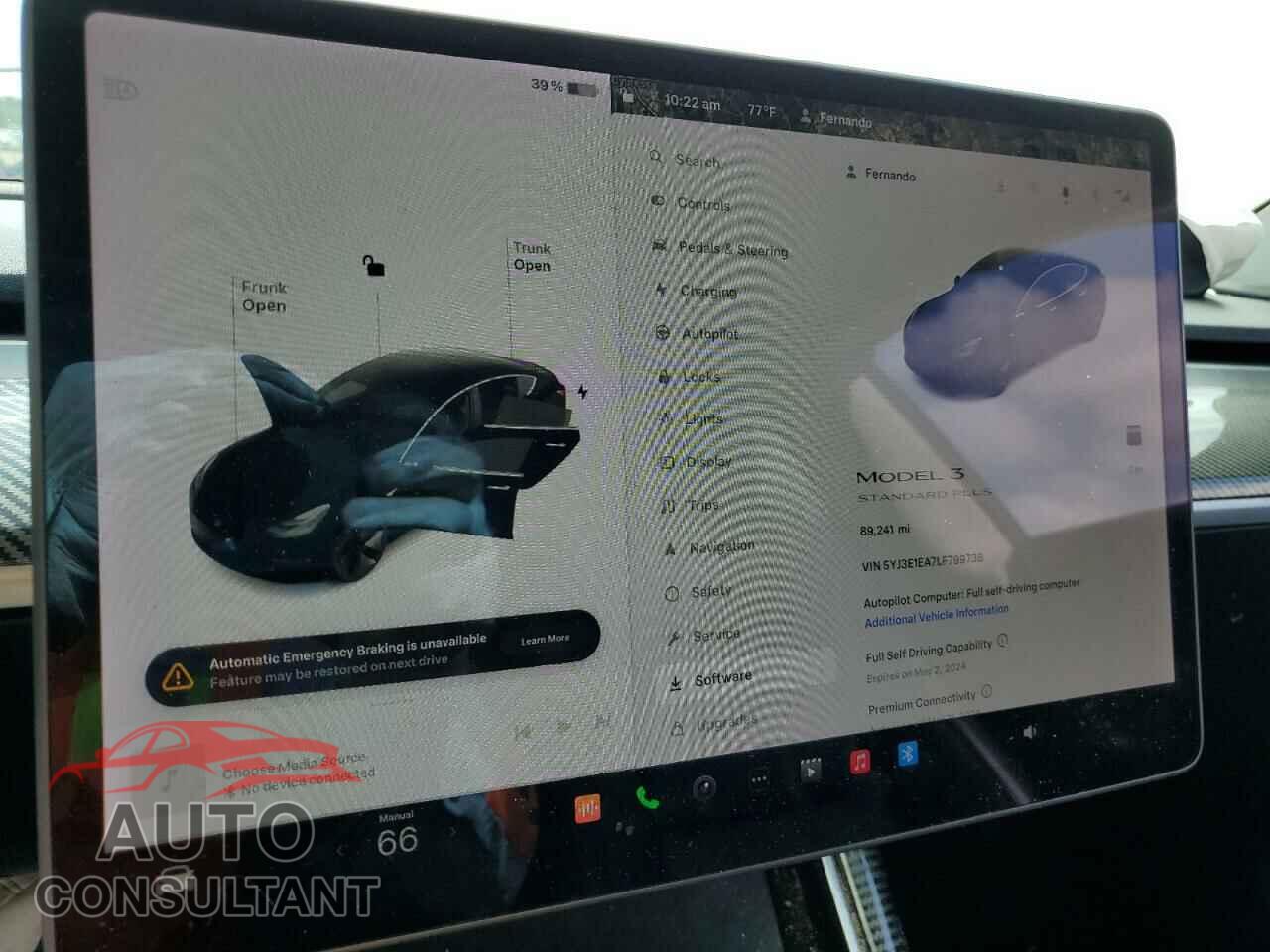 TESLA MODEL 3 2020 - 5YJ3E1EA7LF799738