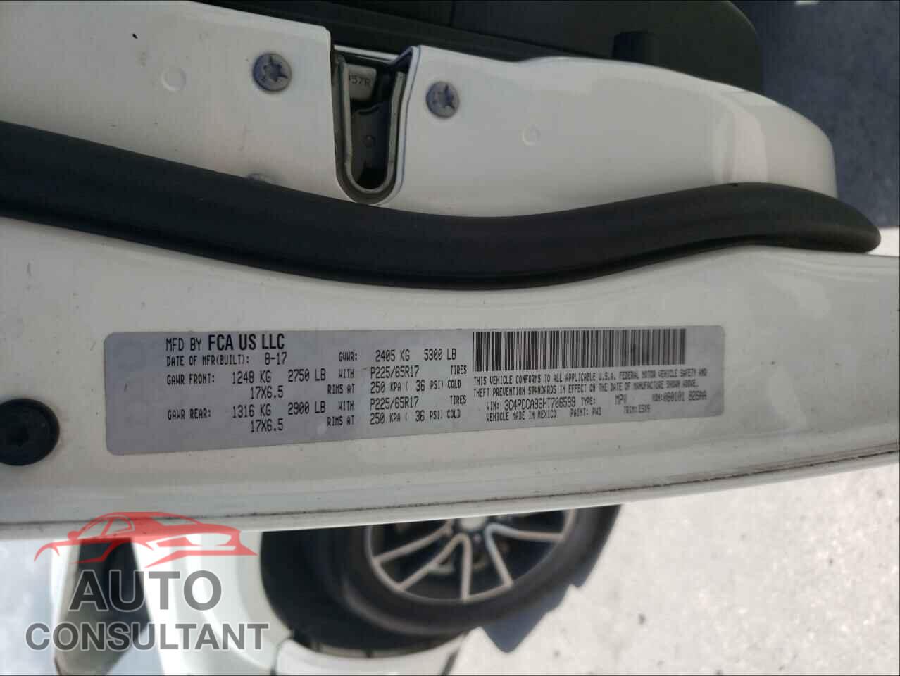 DODGE JOURNEY 2017 - 3C4PDCAB6HT706599
