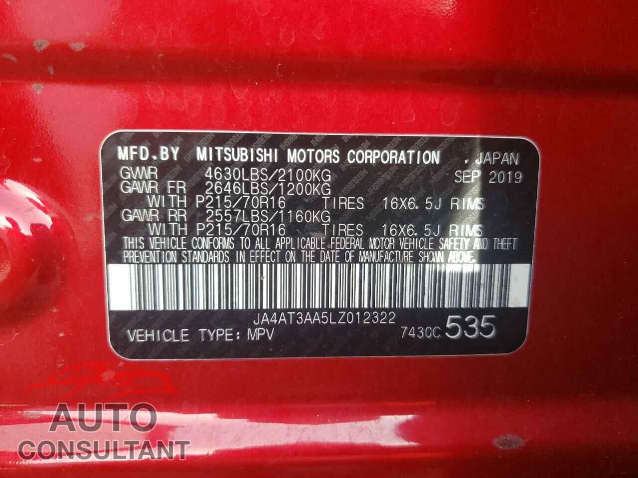 MITSUBISHI ECLIPSE 2020 - JA4AT3AA5LZ012322
