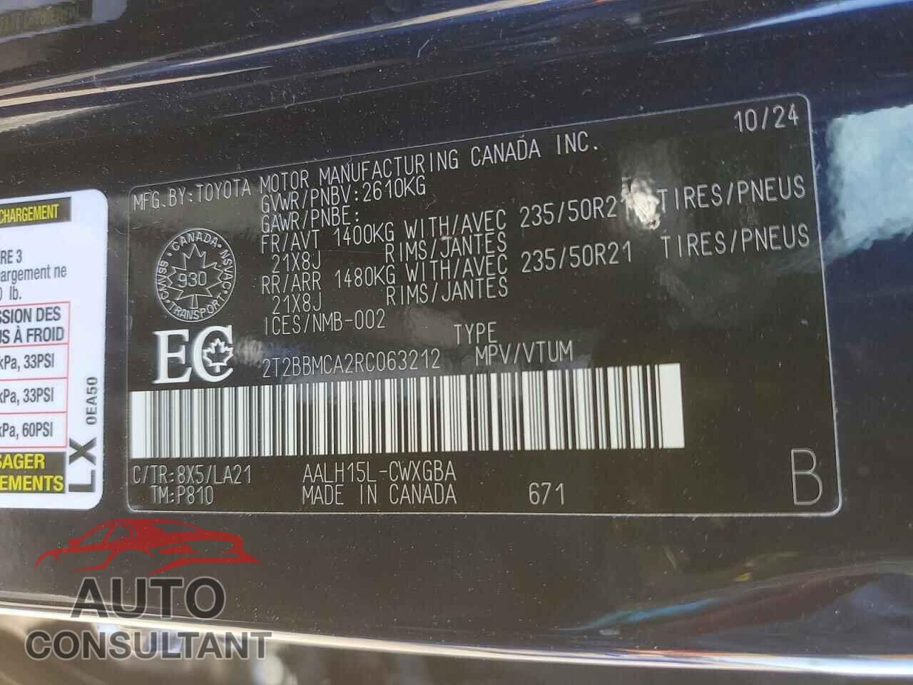 LEXUS UNKNOWN 2024 - 2T2BBMCA2RC063212