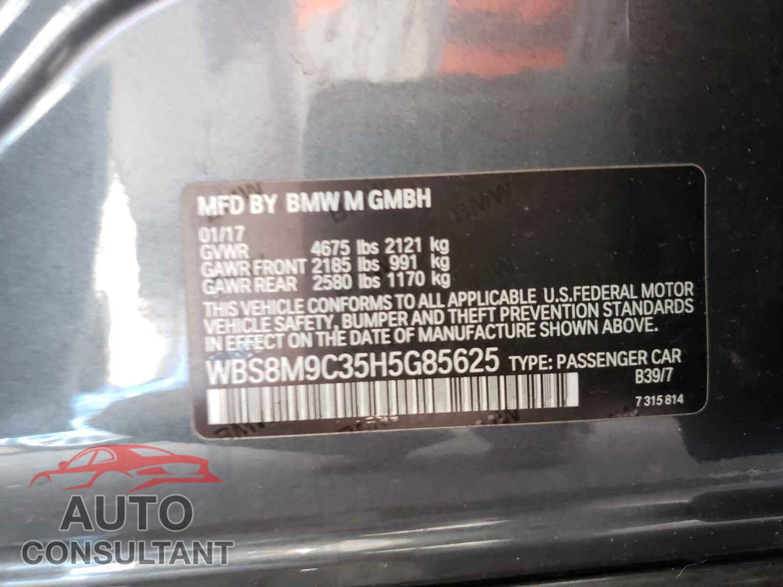 BMW M3 2017 - WBS8M9C35H5G85625