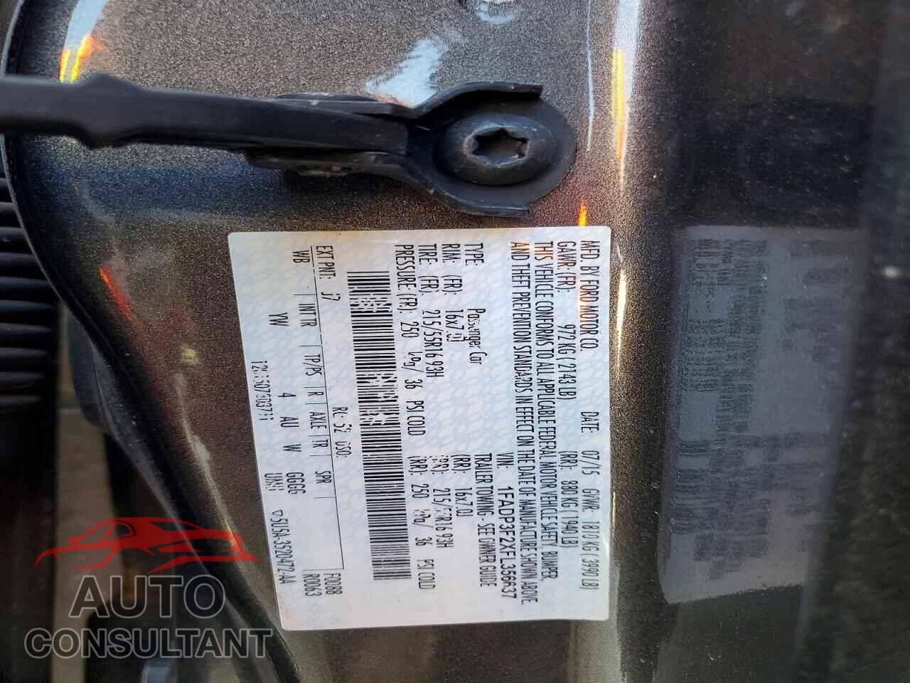 FORD FOCUS 2015 - 1FADP3F2XFL356637