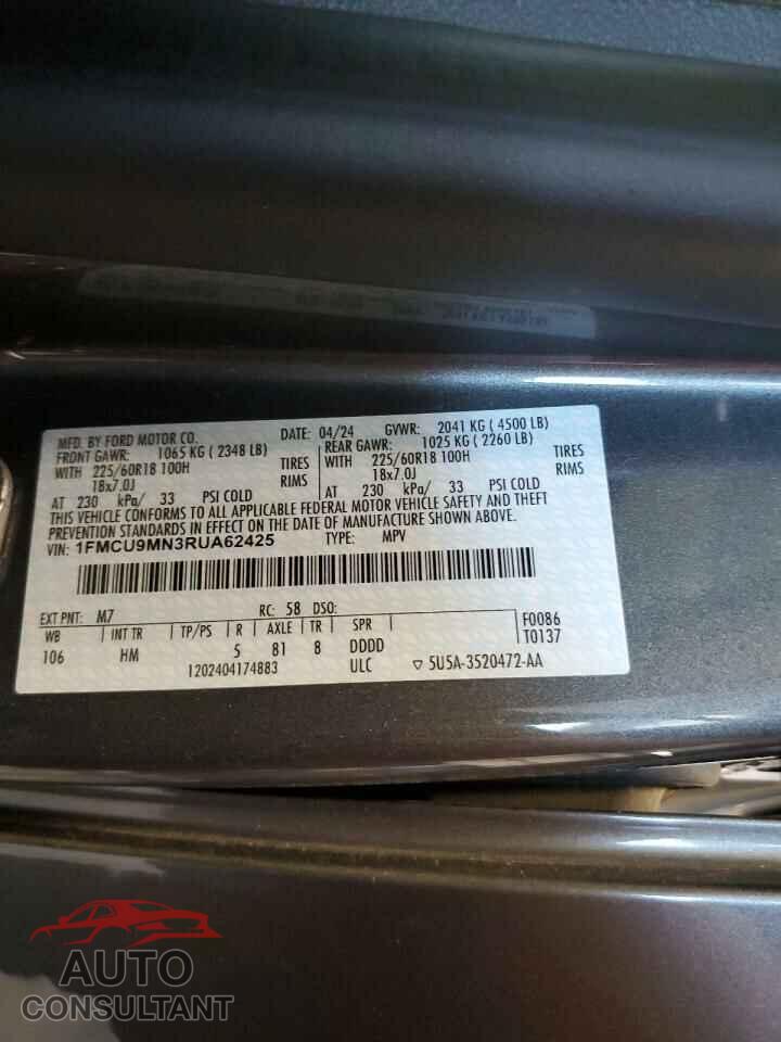 FORD ESCAPE ST 2024 - 1FMCU9MN3RUA62425