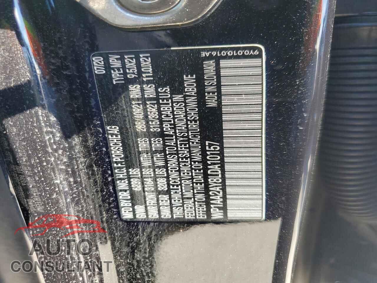 PORSCHE CAYENNE 2020 - WP1AA2AY8LDA10157
