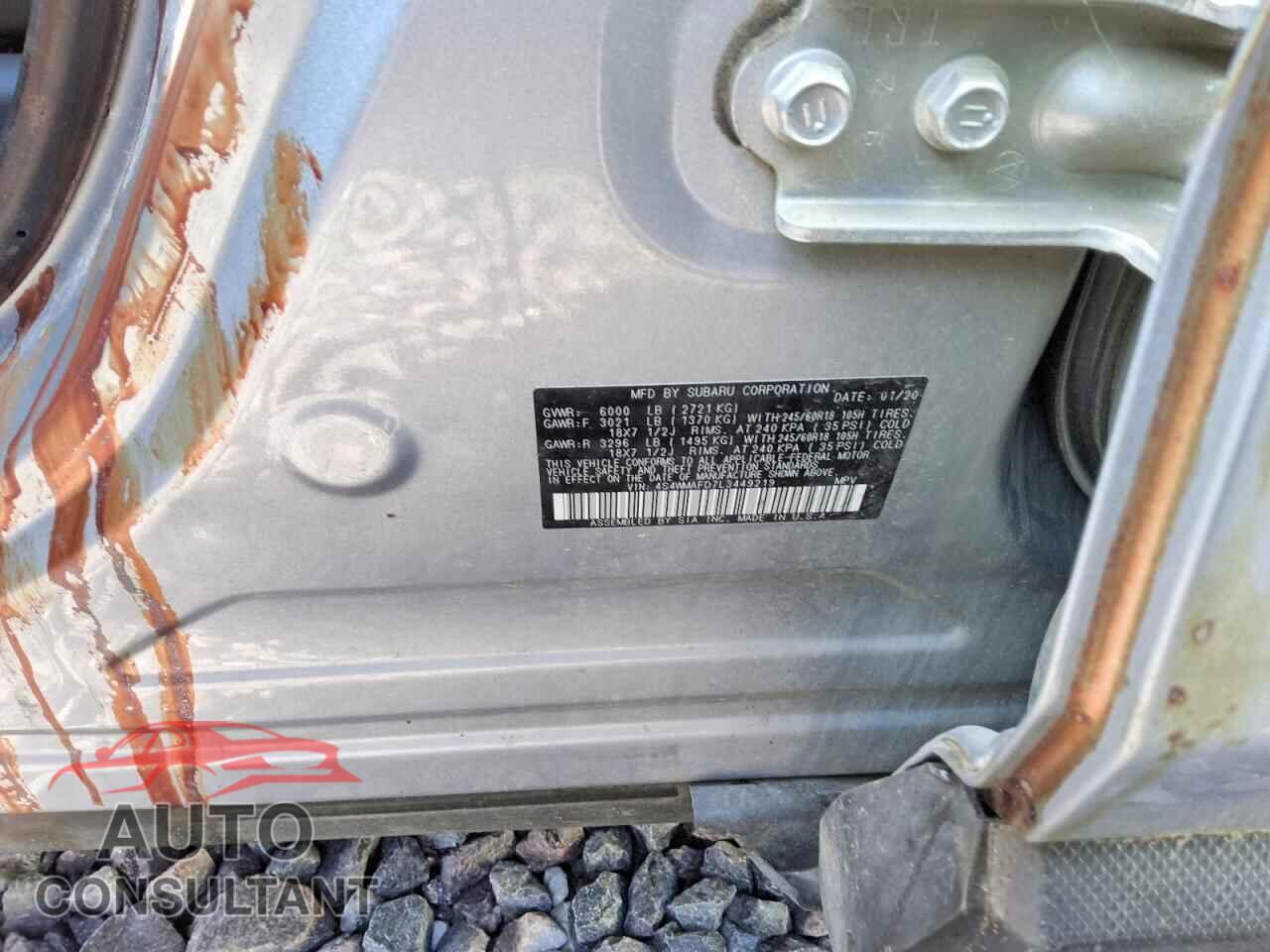 SUBARU ASCENT 2020 - 4S4WMAFD7L3449219