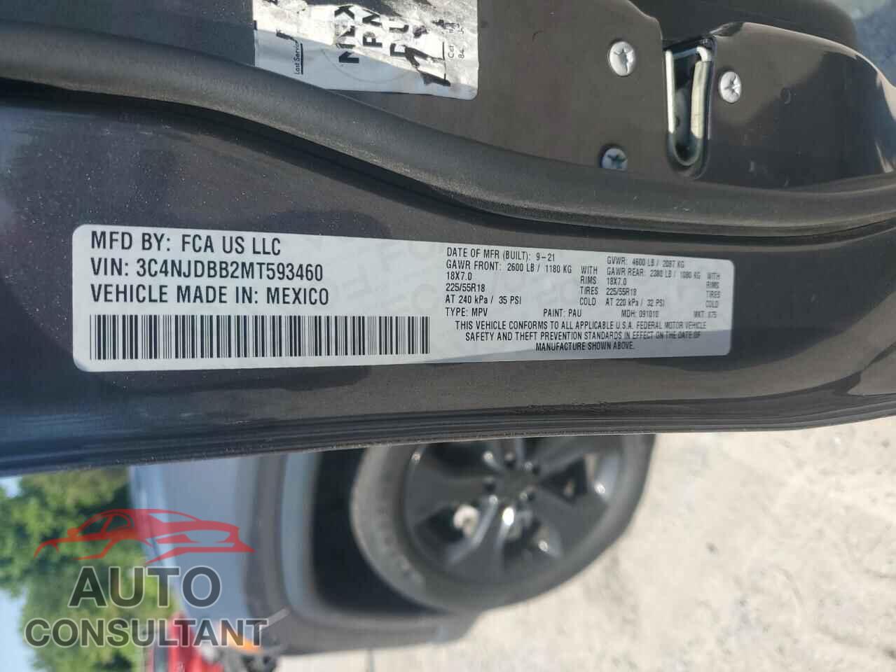 JEEP COMPASS 2021 - 3C4NJDBB2MT593460
