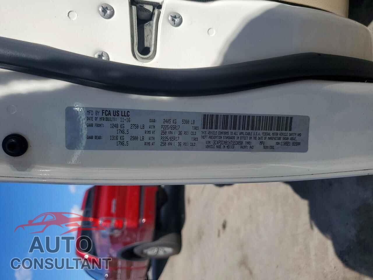DODGE JOURNEY 2017 - 3C4PDCAB1HT553050