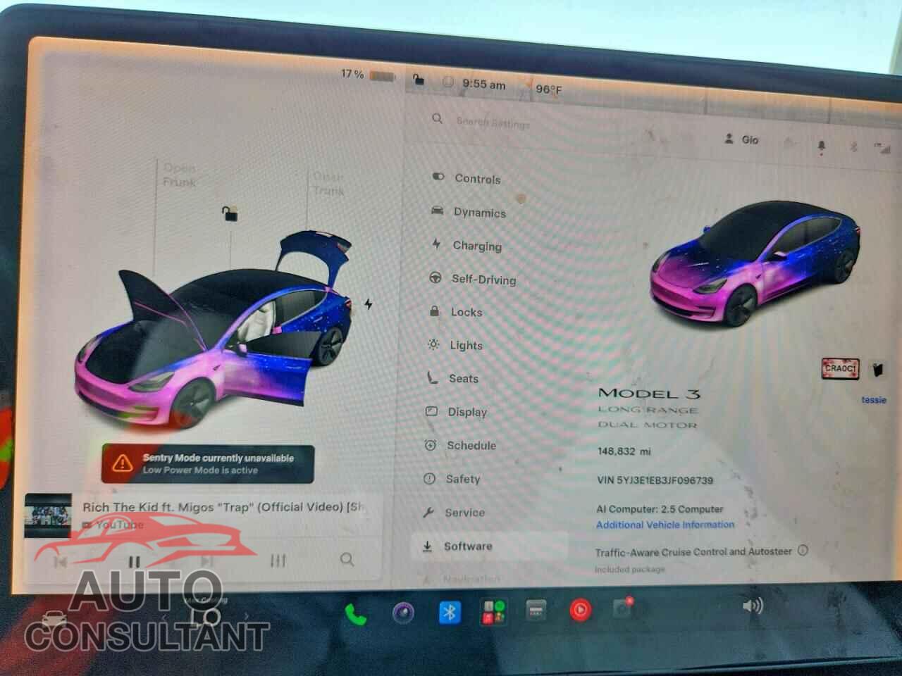 TESLA MODEL 3 2018 - 5YJ3E1EB3JF096739