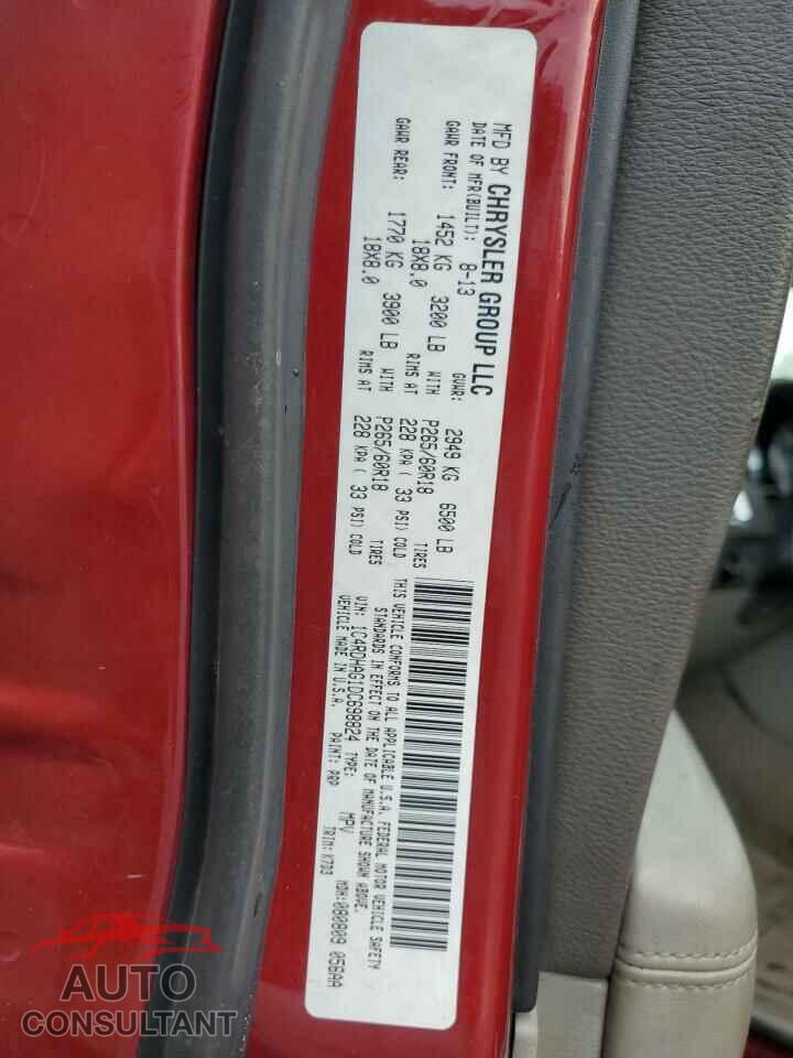 DODGE DURANGO 2013 - 1C4RDHAG1DC698824