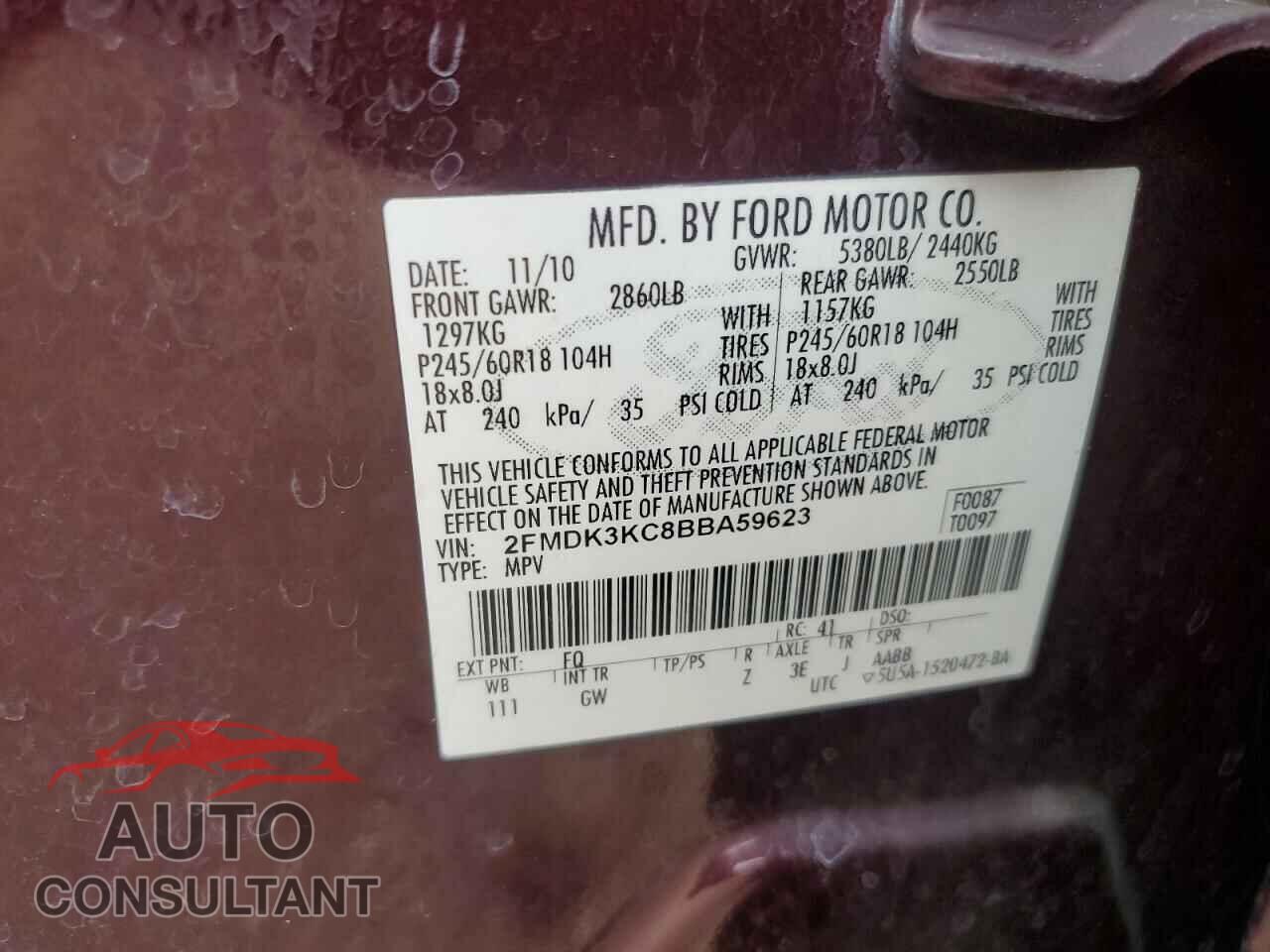 FORD EDGE 2011 - 2FMDK3KC8BBA59623