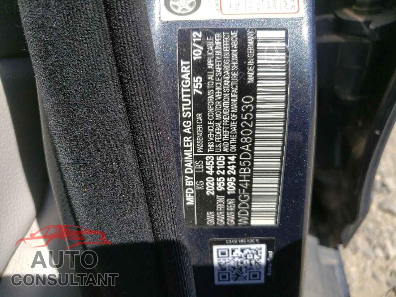 MERCEDES-BENZ C-CLASS 2013 - WDDGF4HB5DA802530