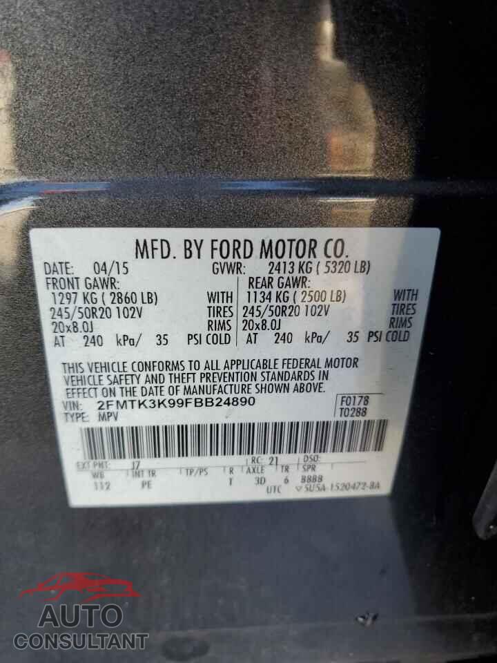 FORD EDGE 2015 - 2FMTK3K99FBB24890
