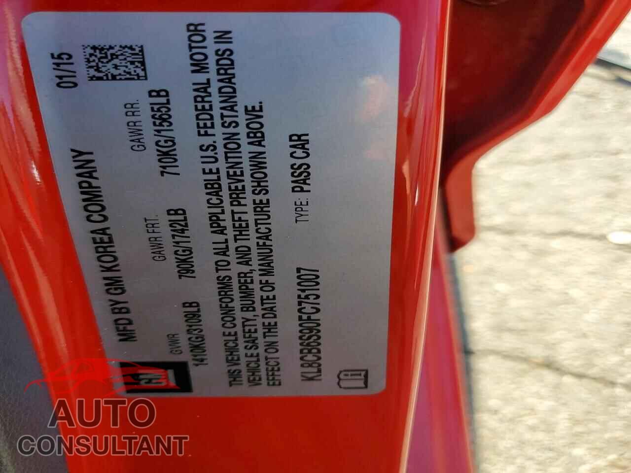 CHEVROLET SPARK 2015 - KL8CB6S90FC751007