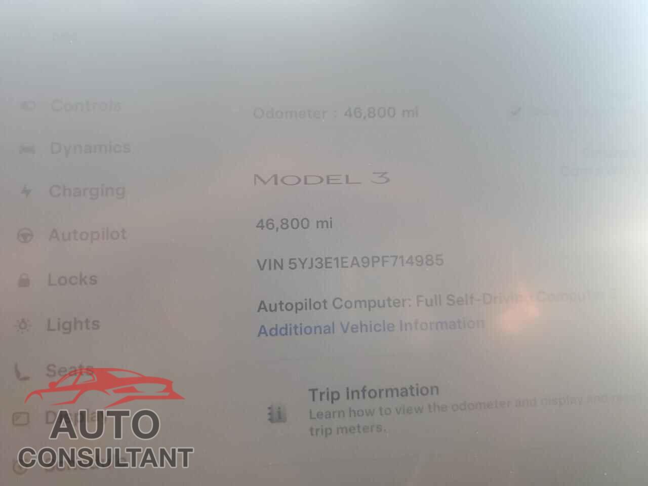 TESLA MODEL 3 2023 - 5YJ3E1EA9PF714985