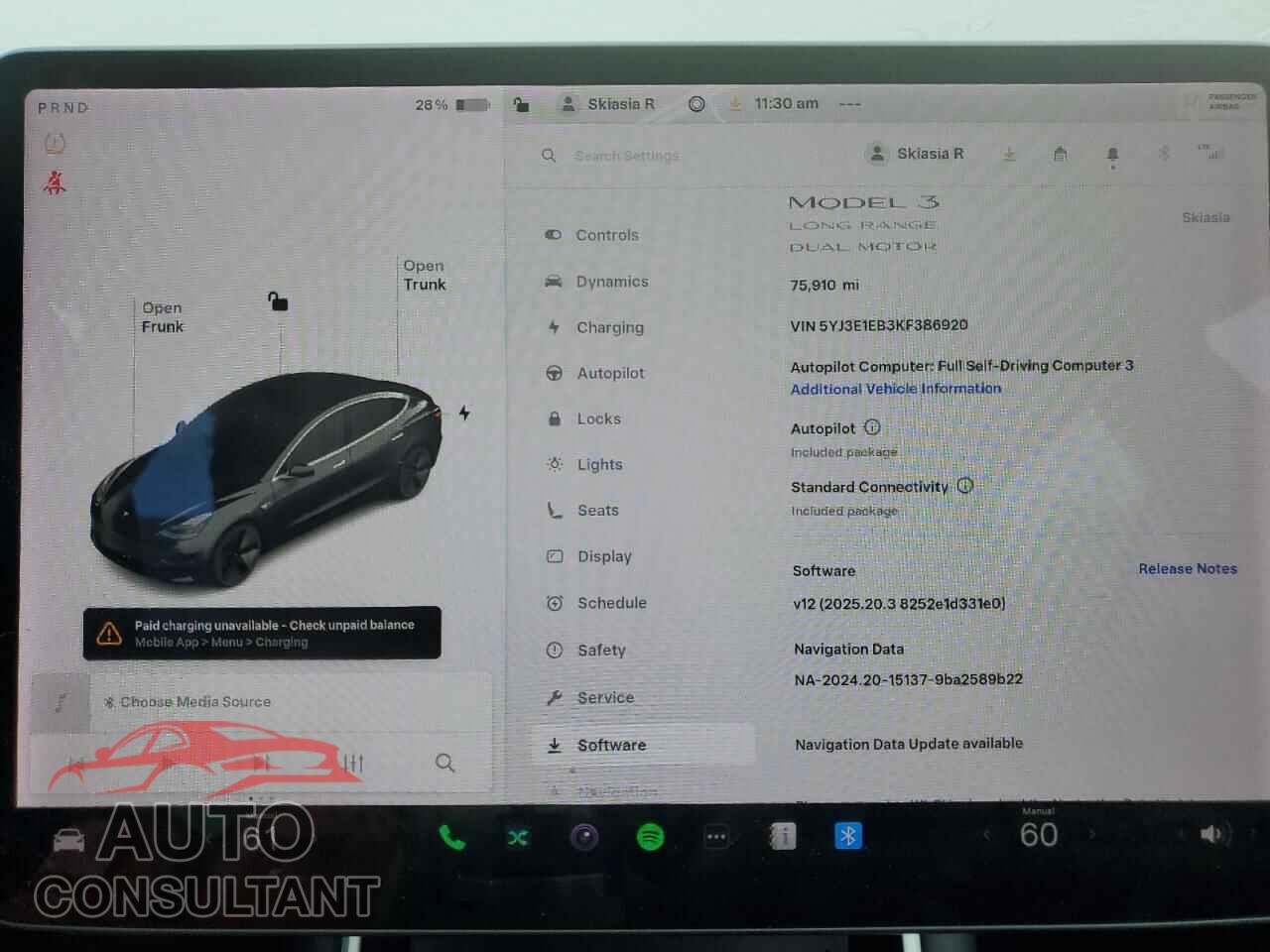 TESLA MODEL 3 2019 - 5YJ3E1EB3KF386920