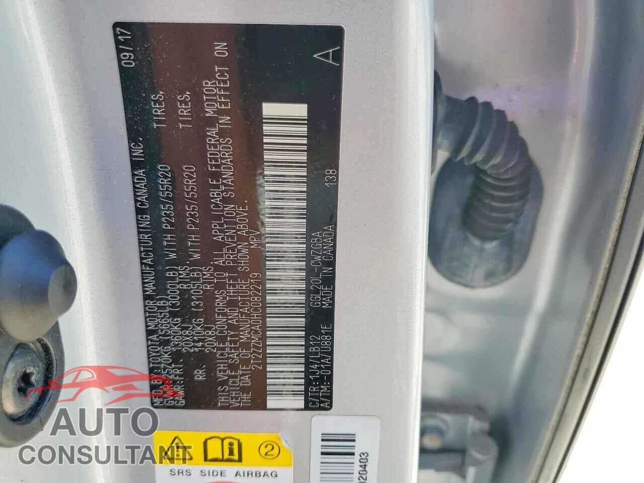 LEXUS RX350 2017 - 2T2ZZMCA0HC082219