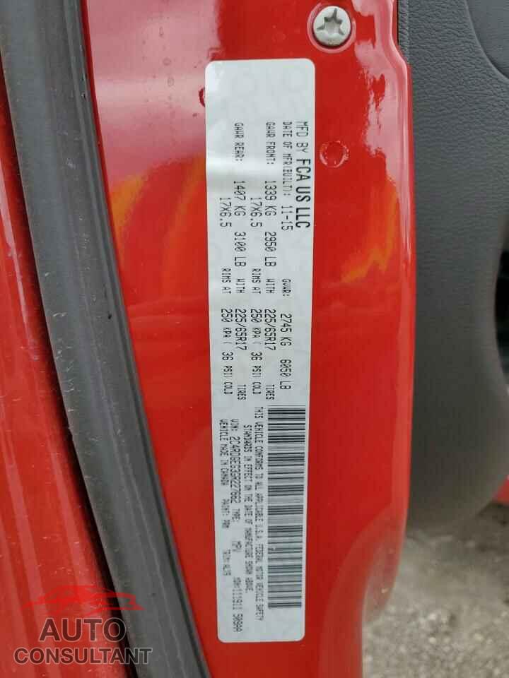 DODGE CARAVAN 2016 - 2C4RDGEG3GR227662