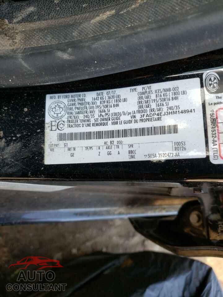 FORD FIESTA 2017 - 3FADP4EJ3HM148941