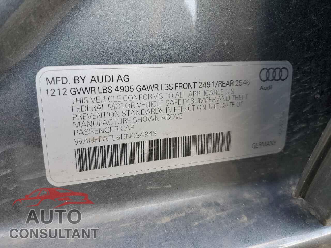 AUDI A4 2013 - WAUFFAFL6DN034949
