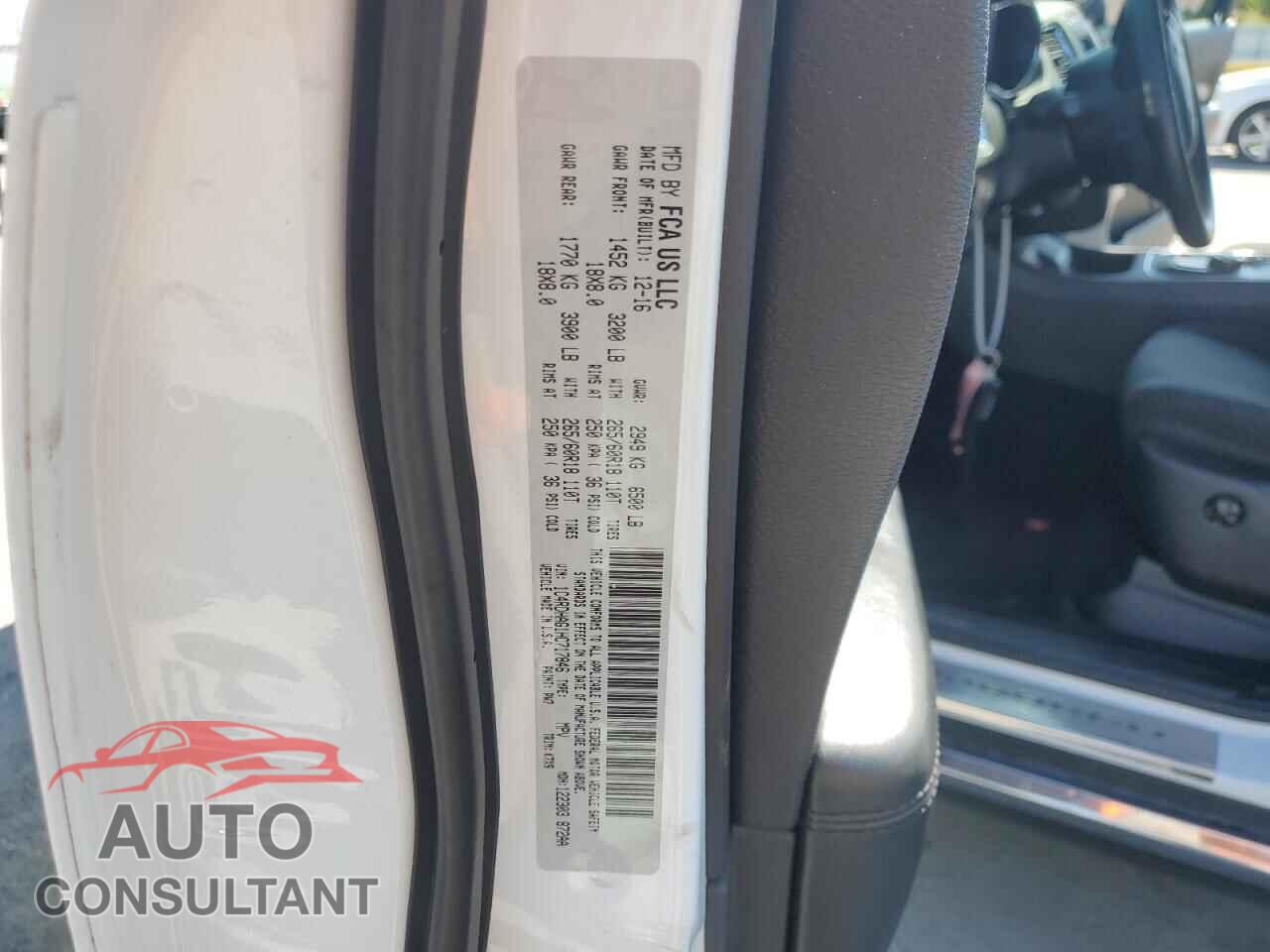 DODGE DURANGO 2017 - 1C4RDHAG1HC717846