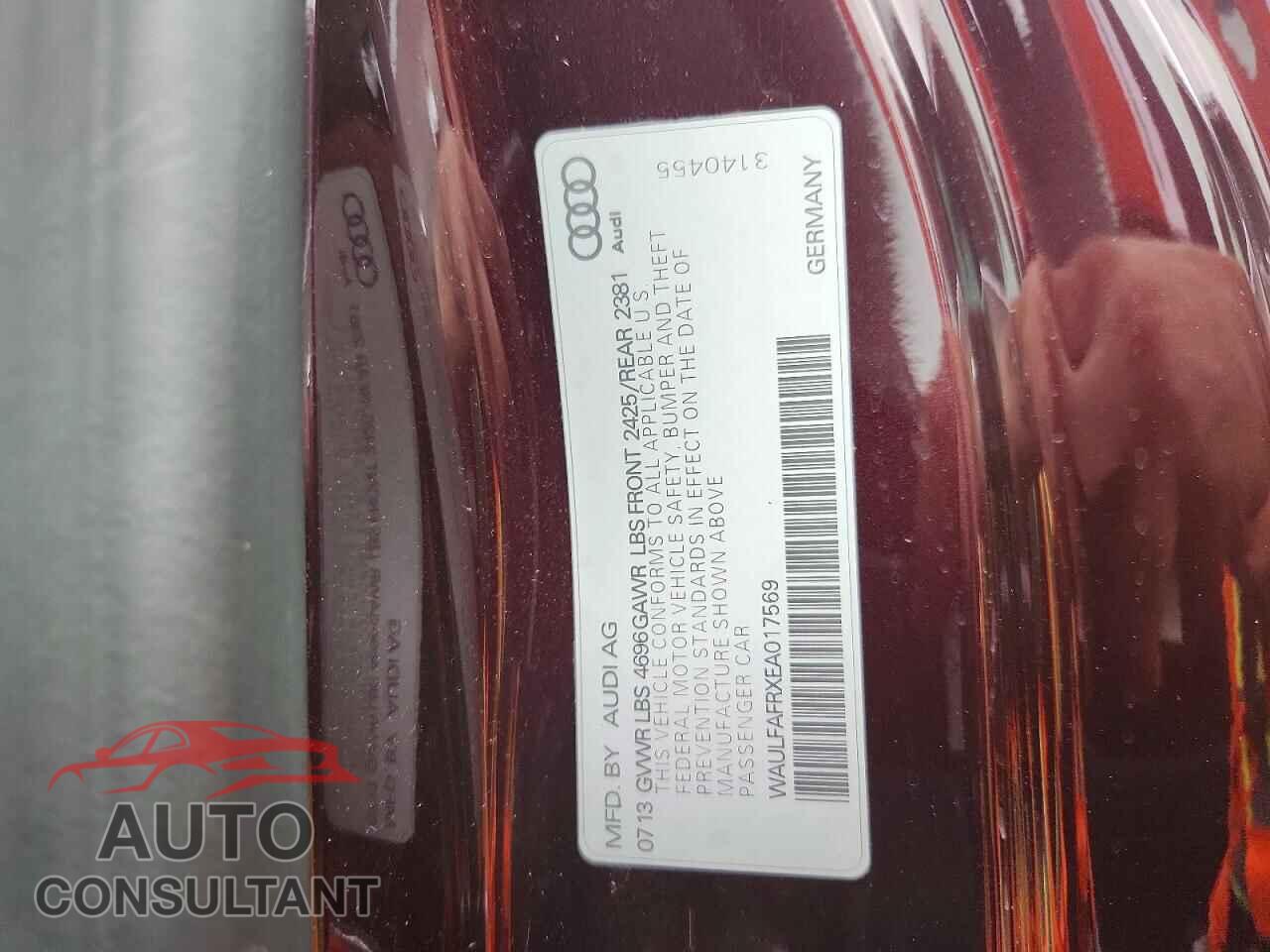 AUDI A5 2014 - WAULFAFRXEA017569