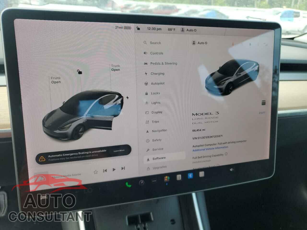 TESLA MODEL 3 2019 - 5YJ3E1EB3KF205671