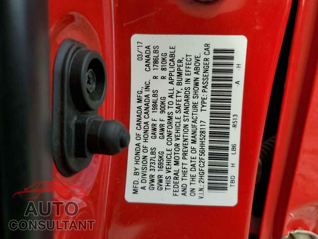 HONDA CIVIC 2017 - 2HGFC2F56HH528117