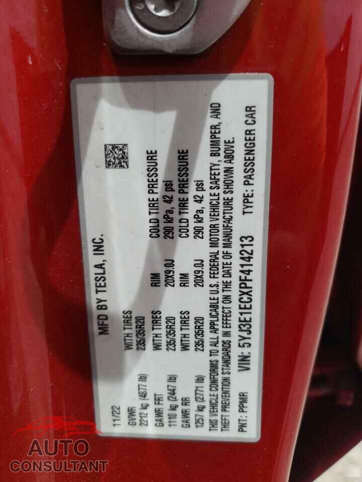 TESLA MODEL 3 2023 - 5YJ3E1ECXPF414213