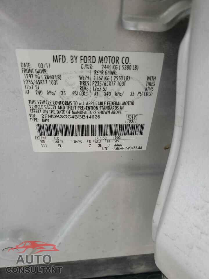 FORD EDGE 2011 - 2FMDK3GC4BBB14626