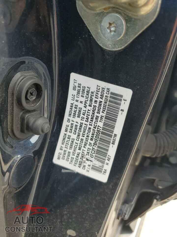 HONDA CIVIC 2017 - 19XFC2F78HE055977