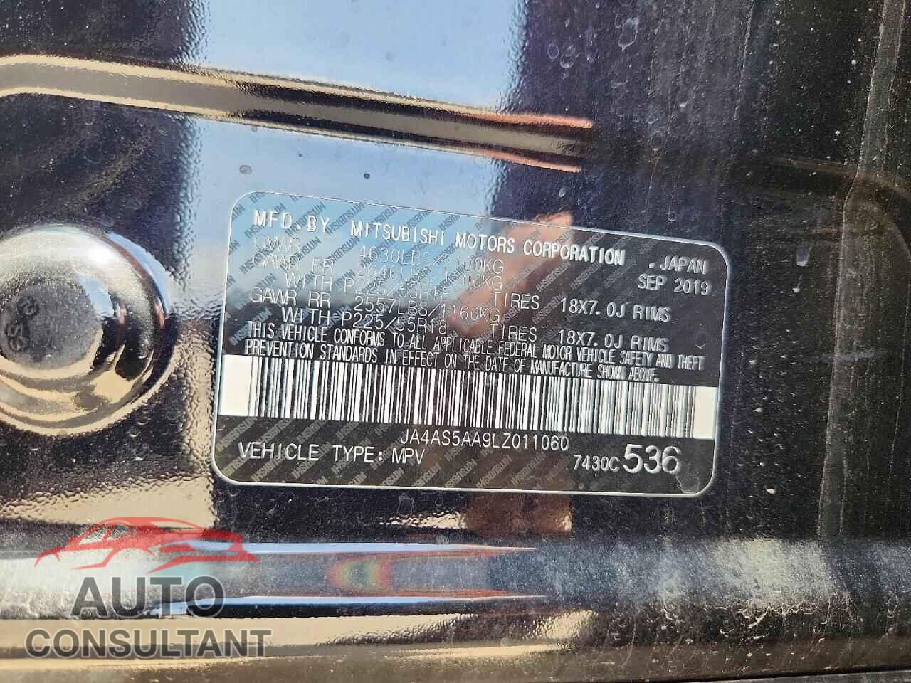 MITSUBISHI ECLIPSE 2020 - JA4AS5AA9LZ011060