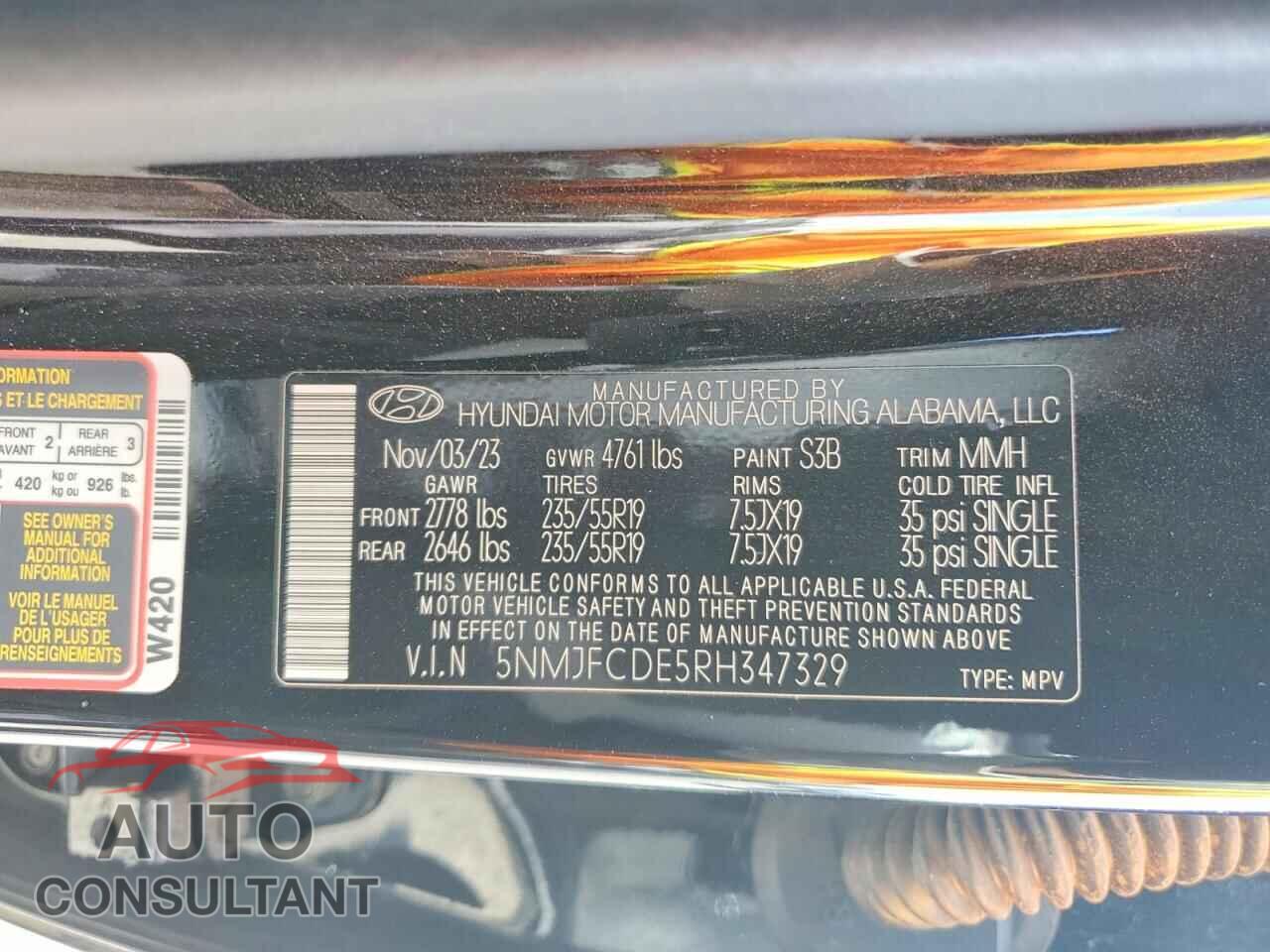 HYUNDAI TUCSON 2024 - 5NMJFCDE5RH347329