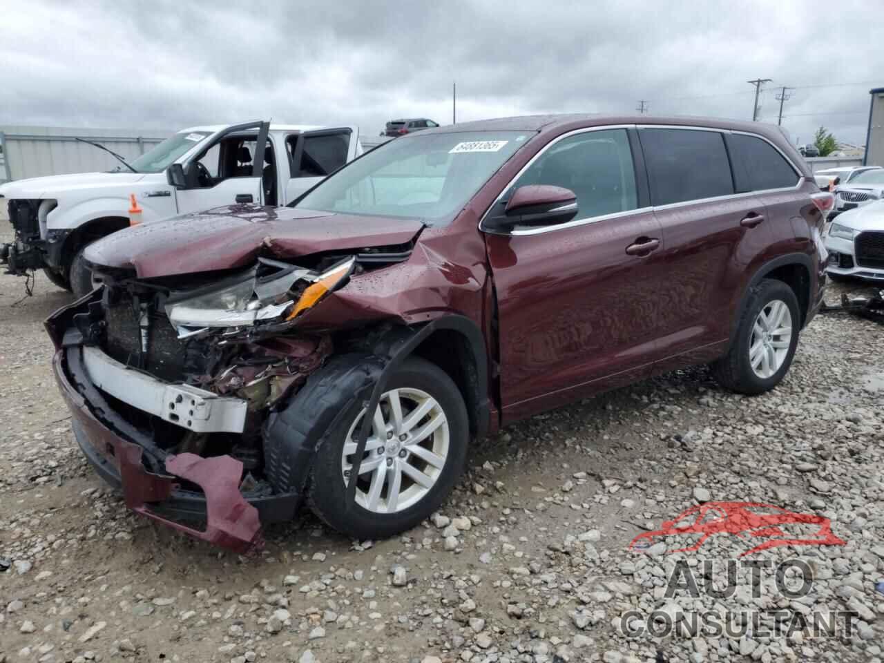 TOYOTA HIGHLANDER 2015 - 5TDZARFH2FS012940