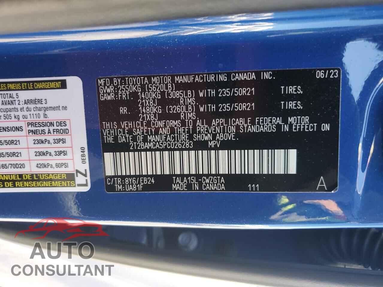 LEXUS RX350 2023 - 2T2BAMCA5PC026283