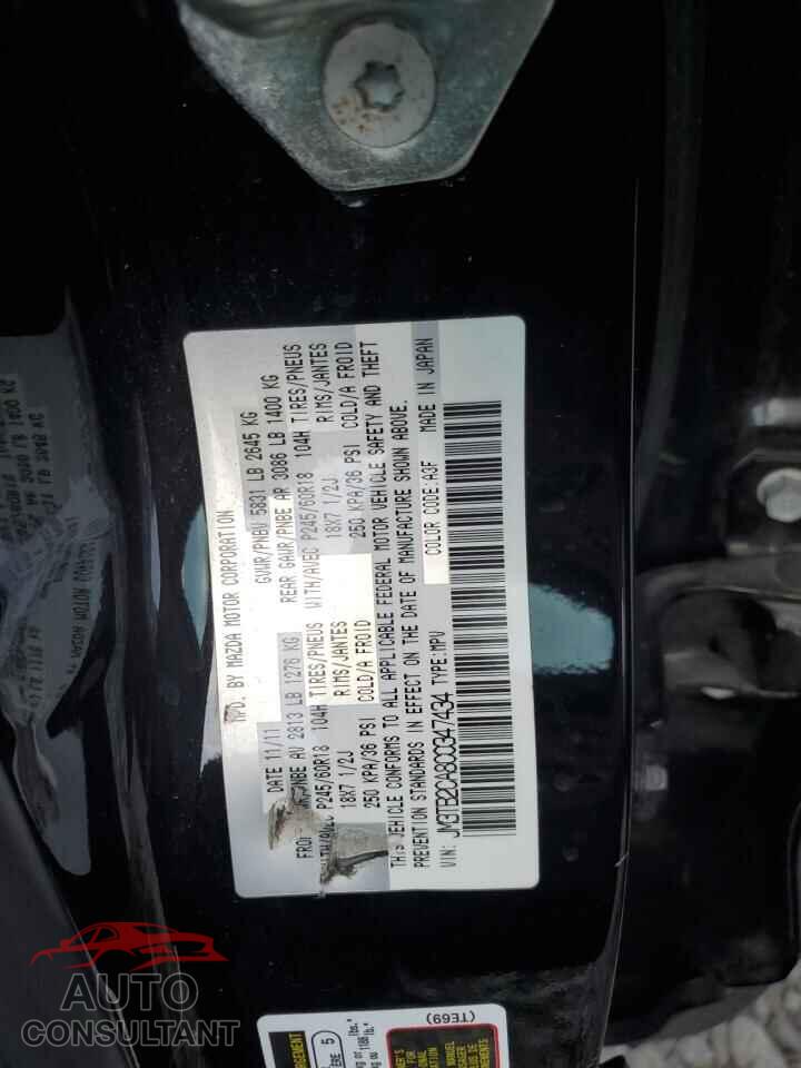 MAZDA CX-9 2012 - JM3TB2CA8C0347434