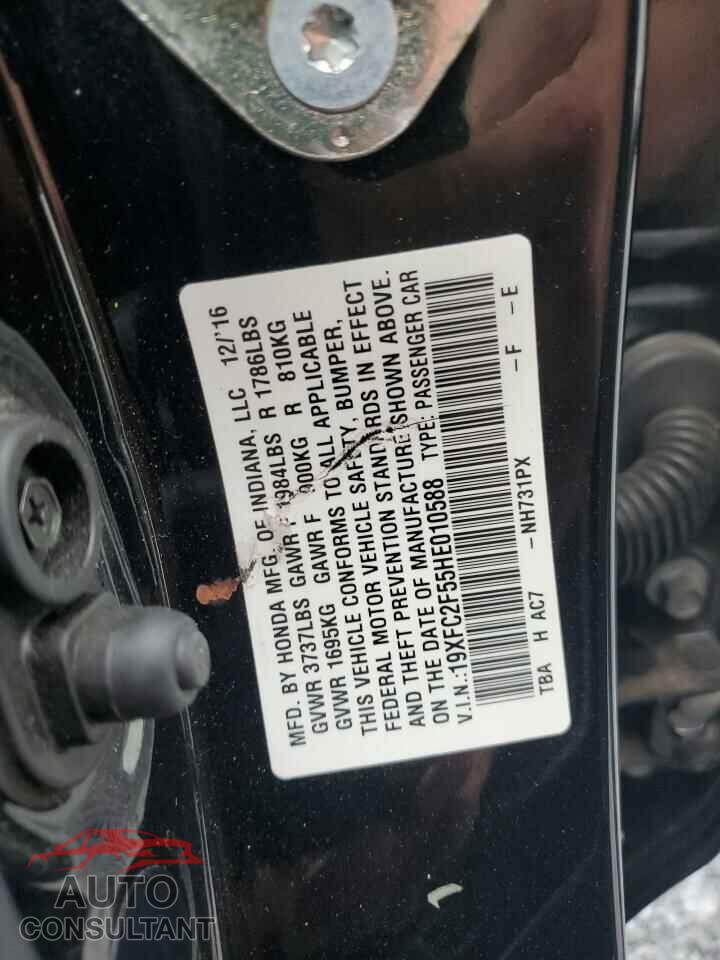 HONDA CIVIC 2017 - 19XFC2F55HE010588