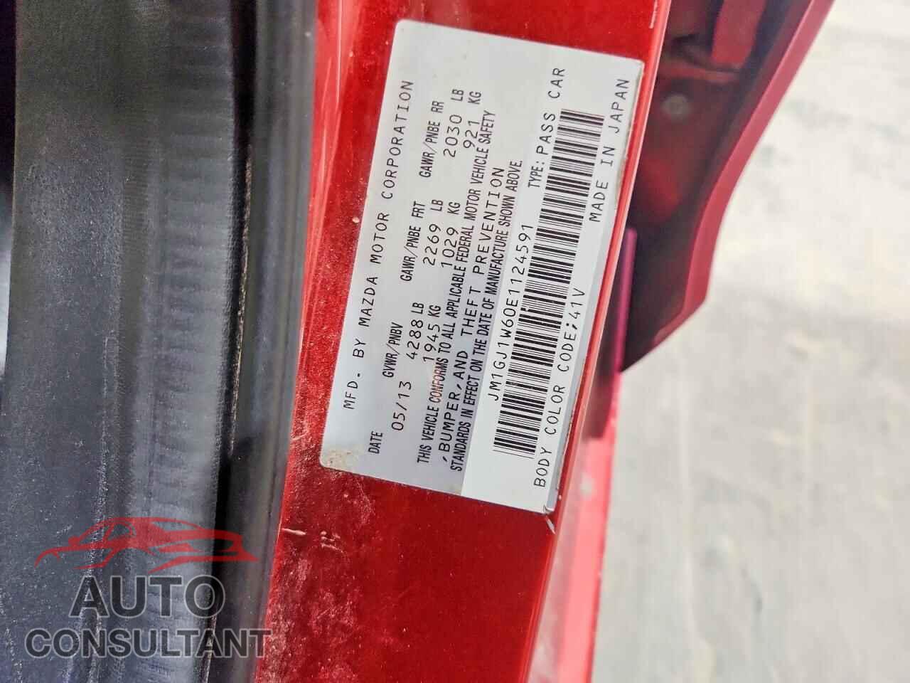 MAZDA 6 2014 - JM1GJ1W60E1124591